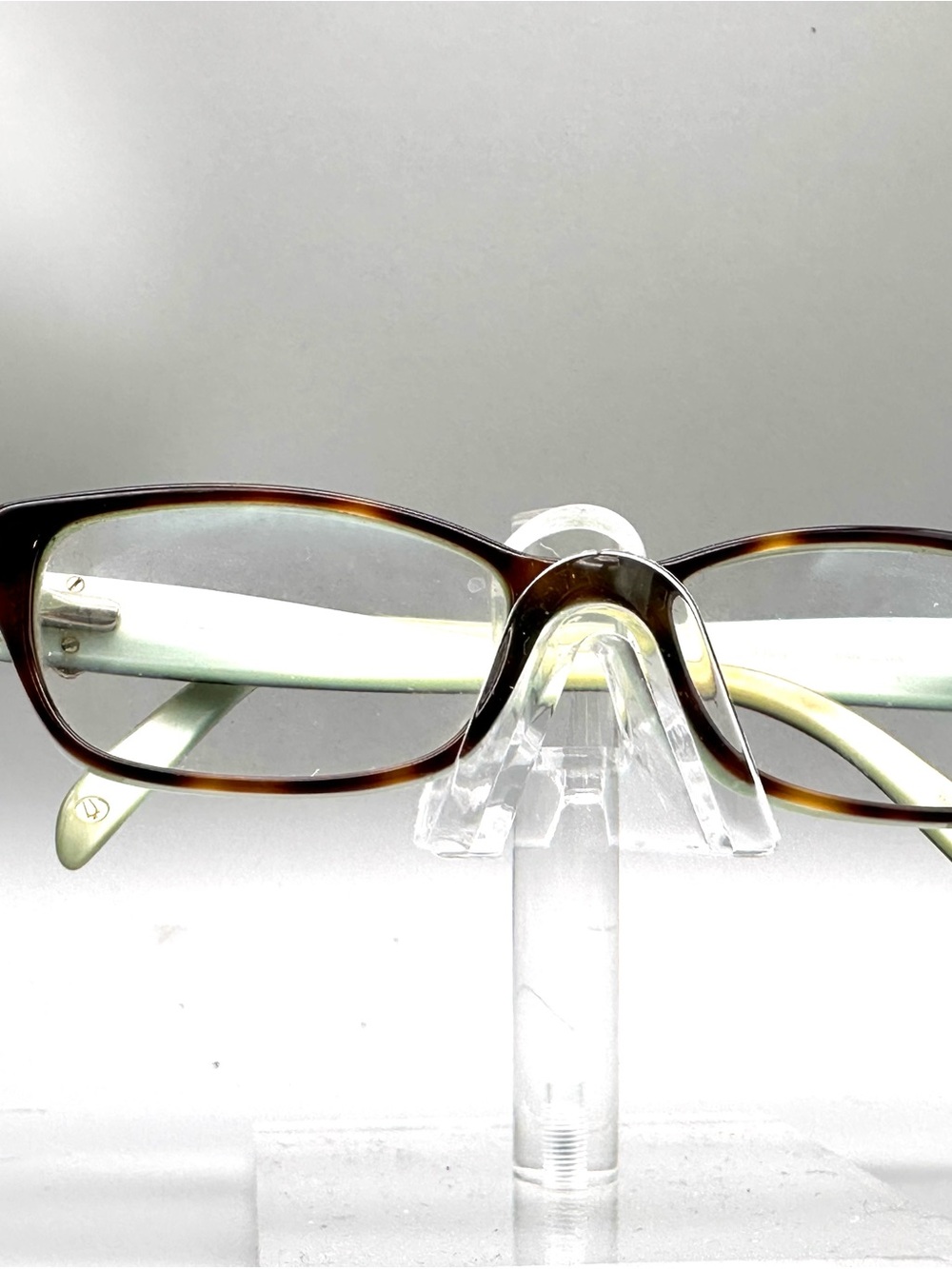 Bulova Santorini Eyeglasses Frames Tortoise Mint Green Floral Detail 51-16-135